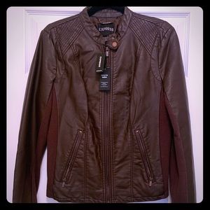 Express Brown Minus the Leather Jacket NWT